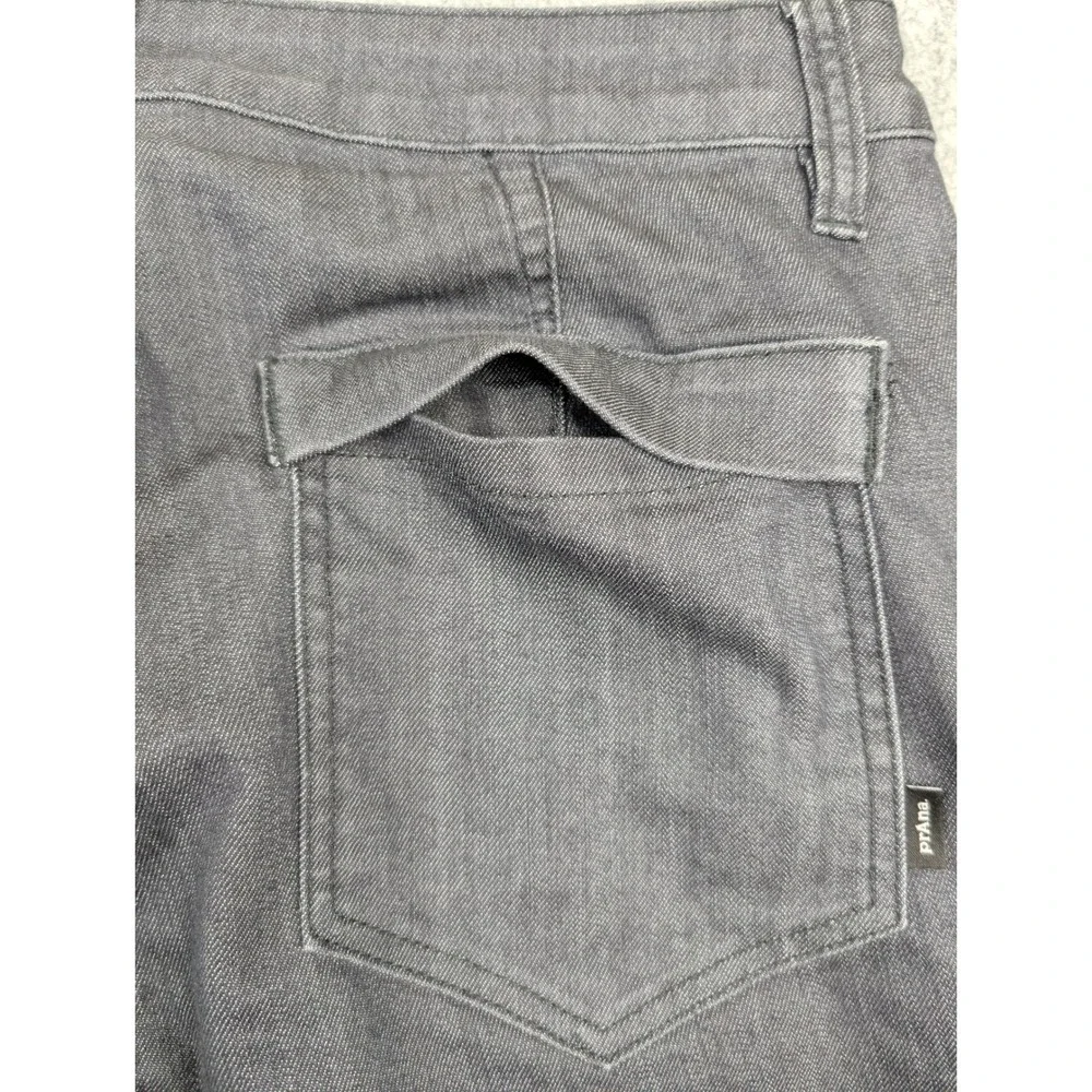 Prana Women Charcoal Gray Organic Cotton Stretch Straight Leg Pants Size 8‎ RG